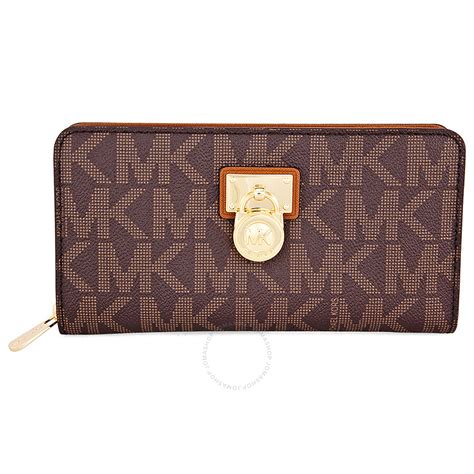 Michael Kors Hamilton Signature Continental Wallet in Brown